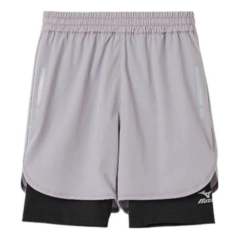 (GS) Mizuno Sportswear Shorts 'Grey' DK1222 sold by KicksCrew