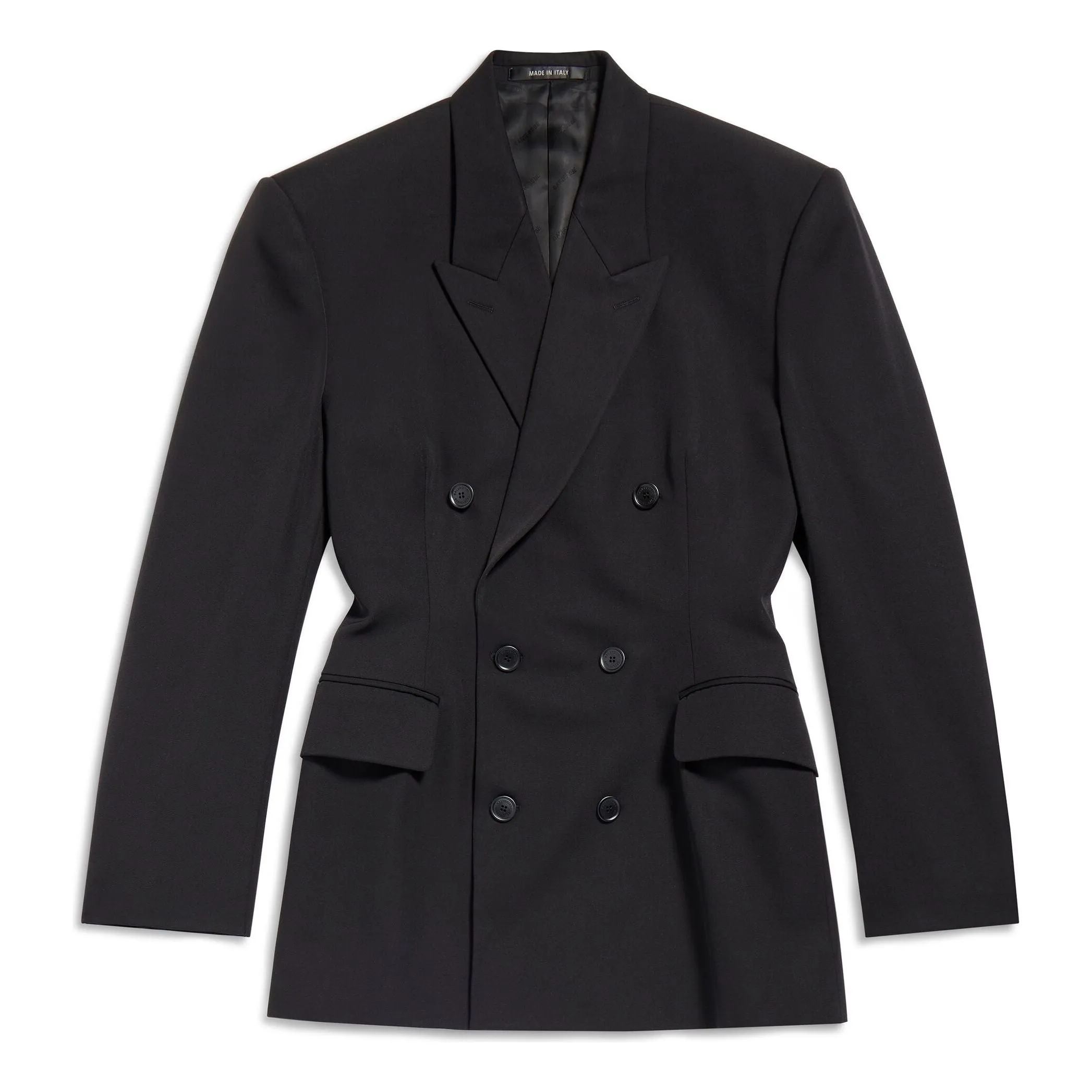 (WMNS) Balenciaga Cinched Jacket 'Black' 773357TNT391000 sold by KicksCrew