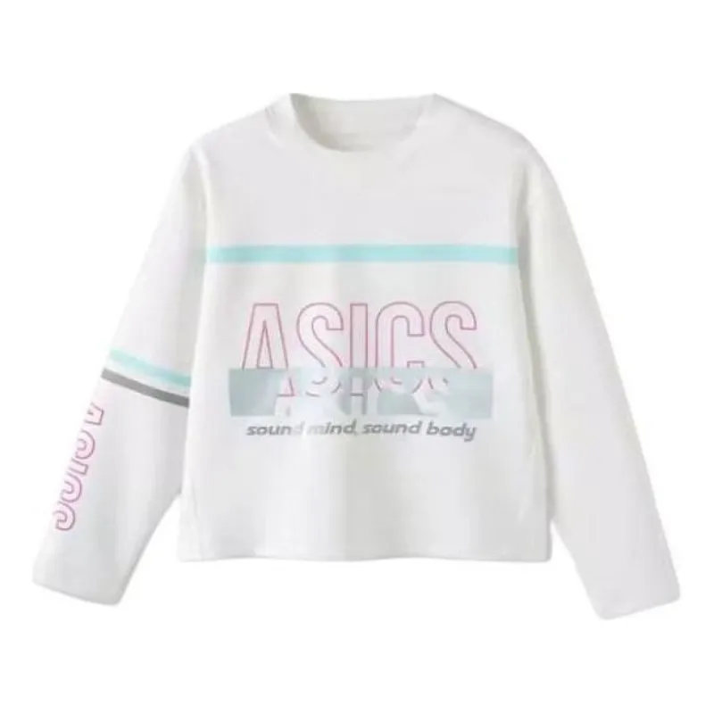 (GS) ASICS Lifestyle Pullover 'White Pink Blue' 331241214046 sold by KicksCrew