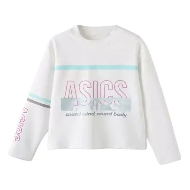 (GS) ASICS Lifestyle Pullover 'White Pink Blue' 331241214046 sold by KicksCrew
