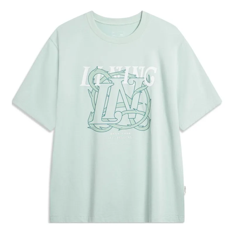Li-Ning Floral Graphic T-shirt 'Light Green' AHSU315-2 sold by KicksCrew