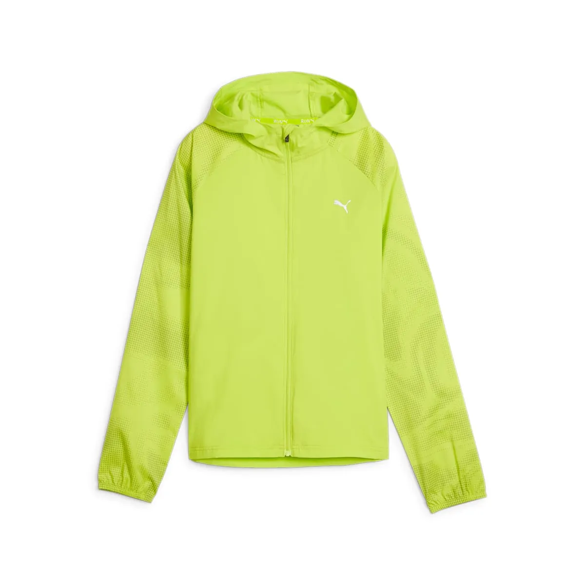 (WMNS) PUMA Favourite Velocity Printed Woven Running Jacket 'Neon Yellow' 524035-39 sold by KicksCrew
