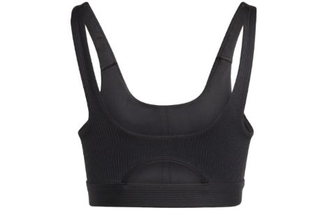 (WMNS) adidas Training Light-Support Ribbed Bra 'Black' HZ9024 sold by KicksCrew