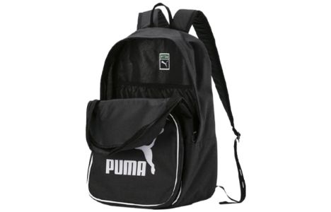 Puma Originals Retro Woven Backpack 'Black White' 076652-01 sold by KicksCrew