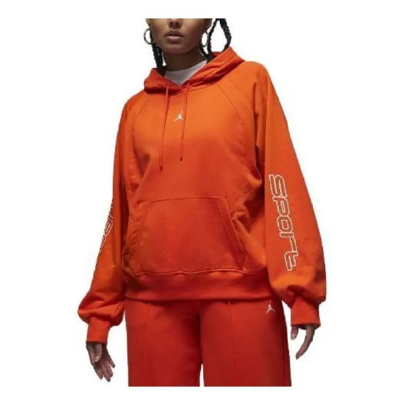 (WMNS) Air Jordan Sport Graphic Fleece Hoodie 'Orange' FD7373-633 sold by KicksCrew