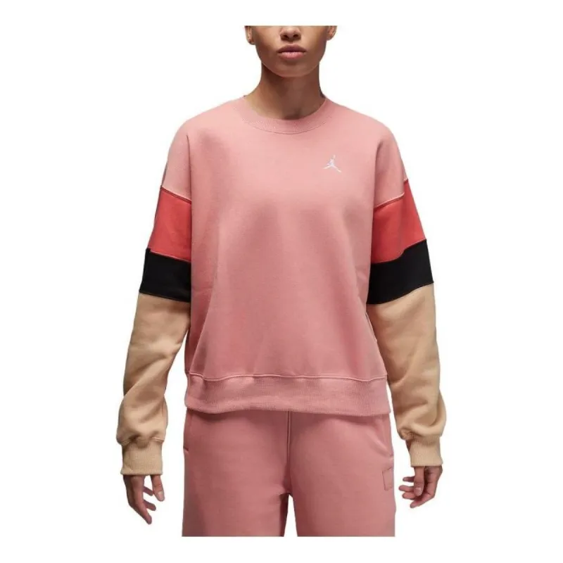 (WMNS) Air Jordan Brooklyn Fleece Crewneck Sweatshirt 'Pink' FB5174-618 sold by KicksCrew