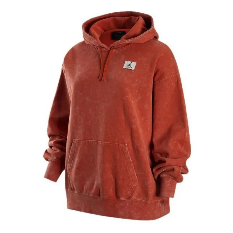 (WMNS) Air Jordan Flight Fleece Hoodie 'Rust' DX0443-812 sold by KicksCrew