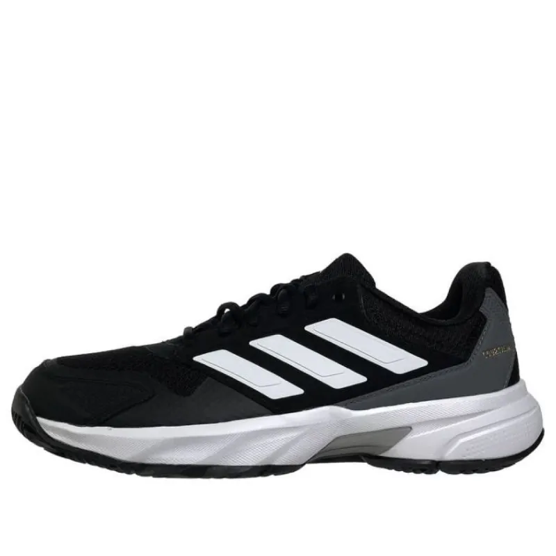 adidas CourtJam Control 3 Tennis Shoes 'Black White' IF0458 sold by KicksCrew