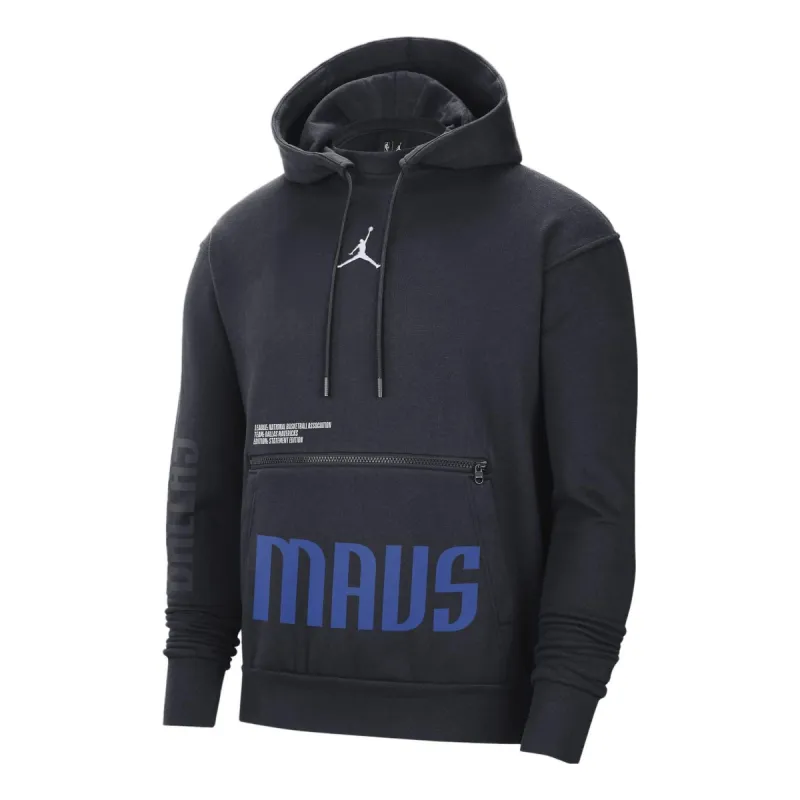 Air Jordan x NBA Dallas Mavericks Courtside Statement Edition Fleece Pullover Hoodie 'Black' DR7000-426 sold by KicksCrew