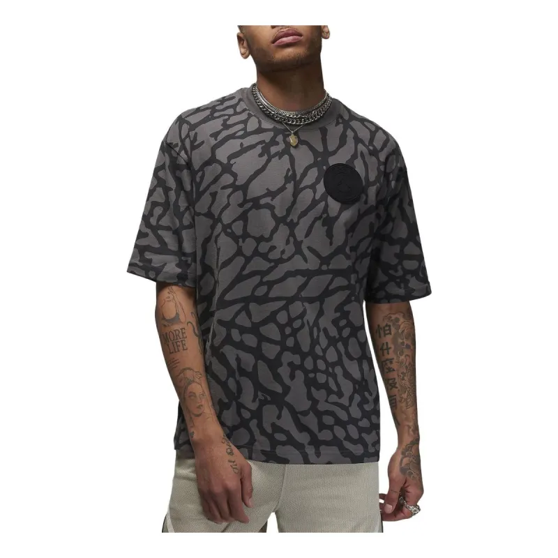 Air Jordan x Paris Saint-Germain Graphic T-Shirt 'Grey' DZ2911-068 sold by KicksCrew