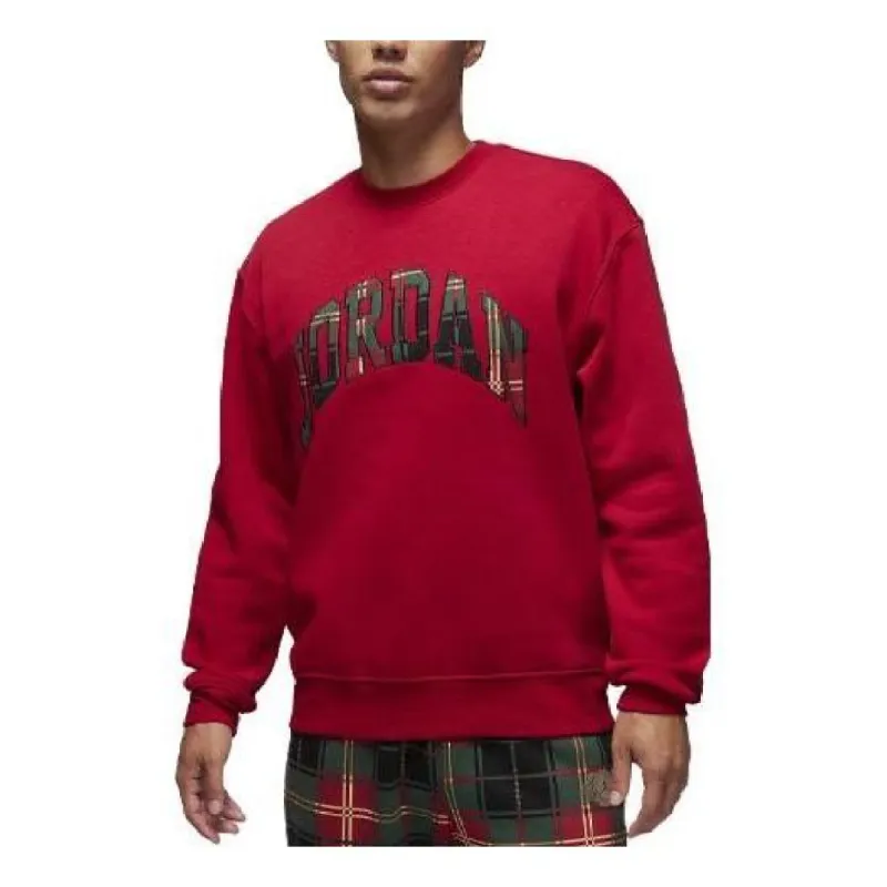 Air Jordan Essential Holiday Fleece Crew 'Red' DV1574-687 sold by KicksCrew