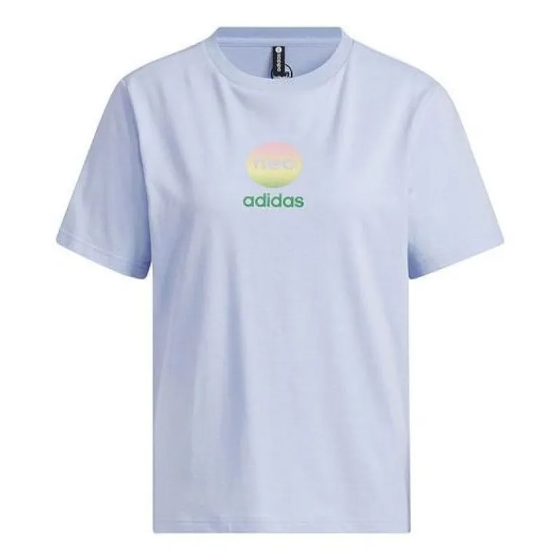 (WMNS) adidas Neo Graphic T-Shirt 'Purple' IP3876 sold by KicksCrew