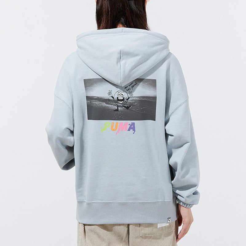 (WMNS) Puma Downtown Logo Hoodie 'Teal' 533049-71 sold by KicksCrew product image thumbnail 4