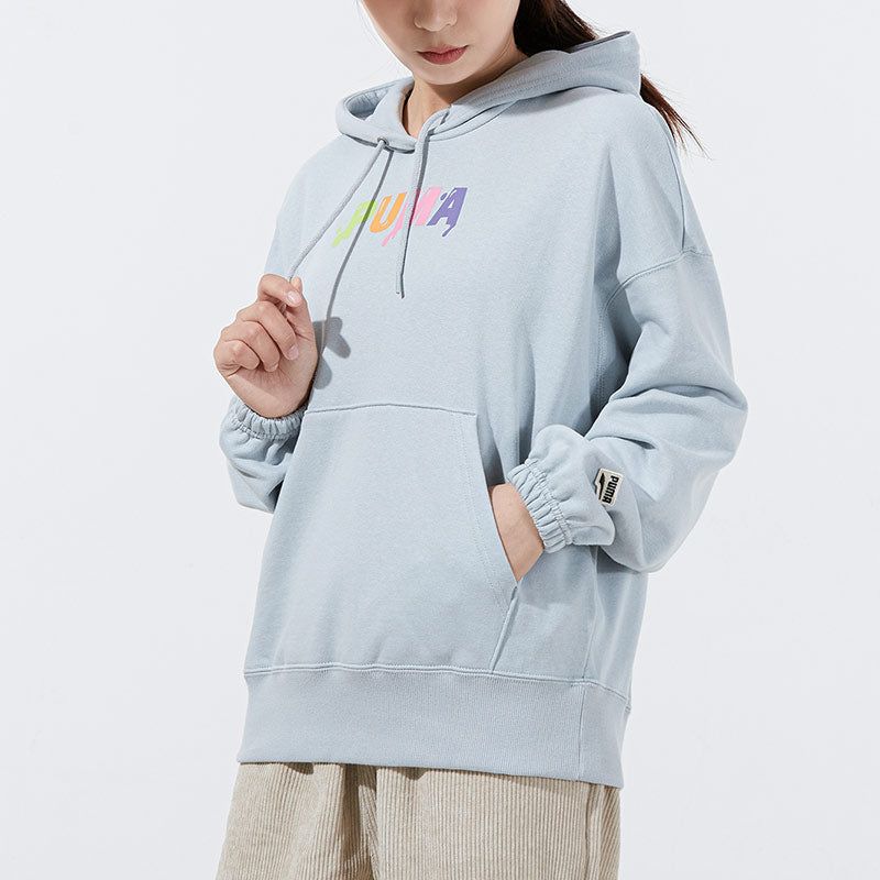 (WMNS) Puma Downtown Logo Hoodie 'Teal' 533049-71 sold by KicksCrew product image thumbnail 5