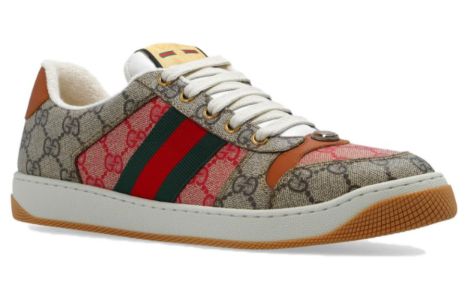 (WMNS) GUCCI Screener GG Canvas Sneakers 'Hibiscus Red Beige' 722618-FABFO-9791 sold by KicksCrew