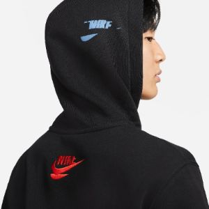 Nike Sportswear Essential Hoodie'Black Blue' DM6874-010 sold by KicksCrew