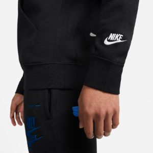 Nike Sportswear Essential Hoodie'Black Blue' DM6874-010 sold by KicksCrew