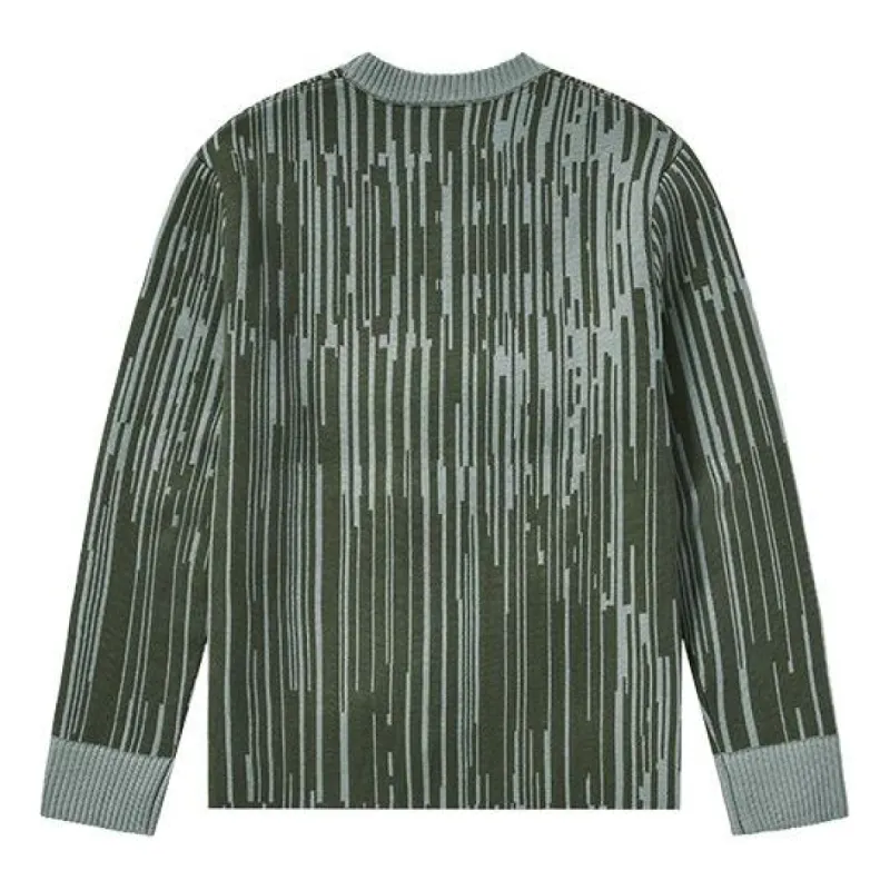 A-COLD-WALL* Abstract-stripe Jumper Sweaters 'Green' ACWMK074-DPINEG sold by KicksCrew