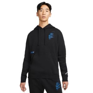 Nike Sportswear Essential Hoodie'Black Blue' DM6874-010 sold by KicksCrew