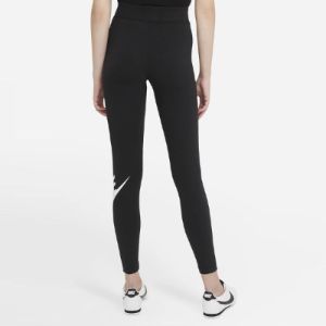 (WMNS) Nike Sportswear Essential High-Waisted Logo Leggings 'Black White' CZ8528-010 sold by KicksCrew