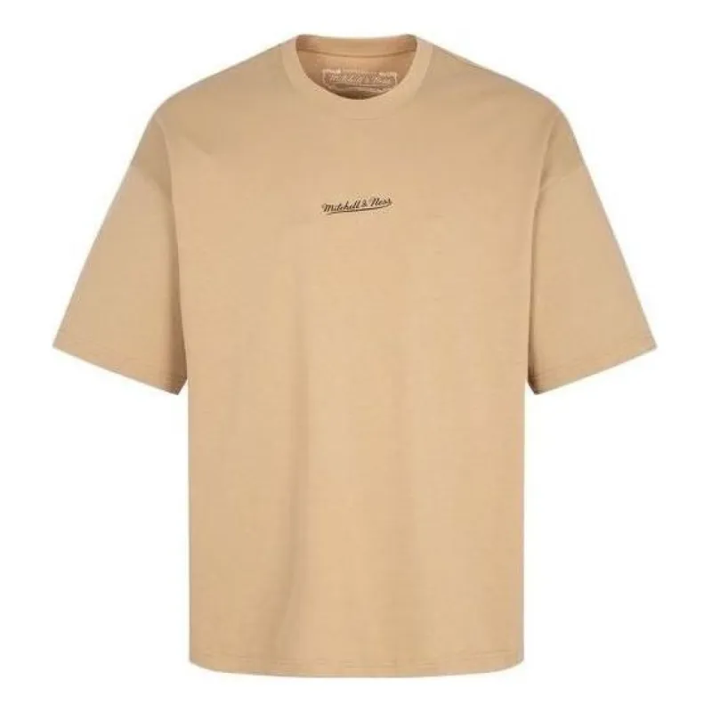 Mitchell & Ness Logo Word T-shirt 'Khaki' MNJYSST23015-KHAKI sold by KicksCrew