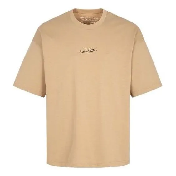 Mitchell & Ness Logo Word T-shirt 'Khaki' MNJYSST23015-KHAKI sold by KicksCrew