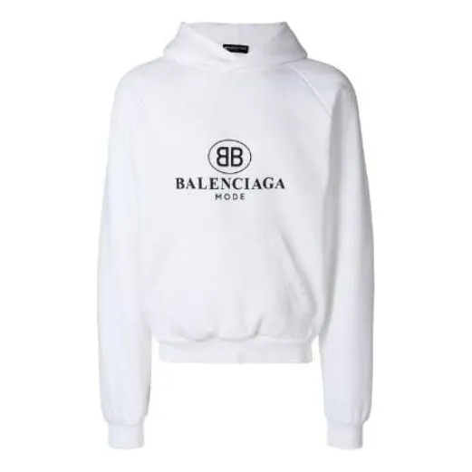 Balenciaga BB Mode Hoodie 'White' 508118TYK849000 sold by KicksCrew