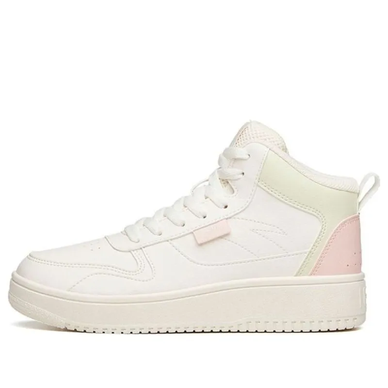 (WMNS) ANTA Skateboarding Series Sneakers High 'White Pink Green' 922038010-17 sold by KicksCrew