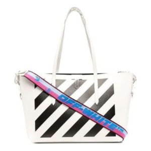 Off-White Binder Shopper Bag 'White Black' OWNA142R21LEA0010110 sold by KicksCrew