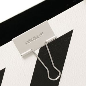 Off-White Binder Shopper Bag 'White Black' OWNA142R21LEA0010110 sold by KicksCrew