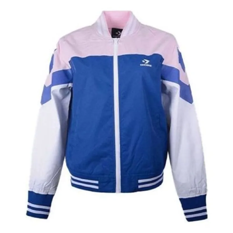 (WMNS) Converse Non-Padded Baseball Bomber 'Pink Blue White' 10017460-A01 sold by KicksCrew