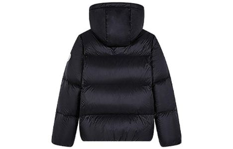 (GS) Under Armour Warm Hooded Short-Length Down Jacket 'White Black' 224210605 sold by KicksCrew