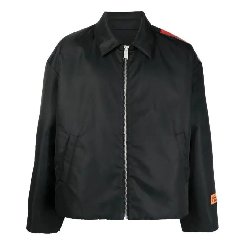 HERON PRESTON FW22 Security Uniform Tape Jacket 'Black' HMEA081F22FAB0011000 sold by KicksCrew