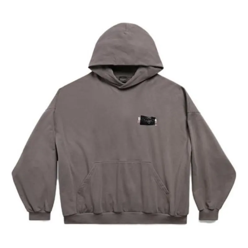 Balenciaga Gaffer Oversized Hoodie 'Grey' 713677TNVG21227 sold by KicksCrew