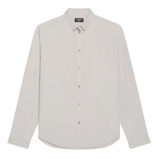 Balenciaga Cotton Shirt Large Fit 'Cement Grey' 681688TKM102967 sold by KicksCrew