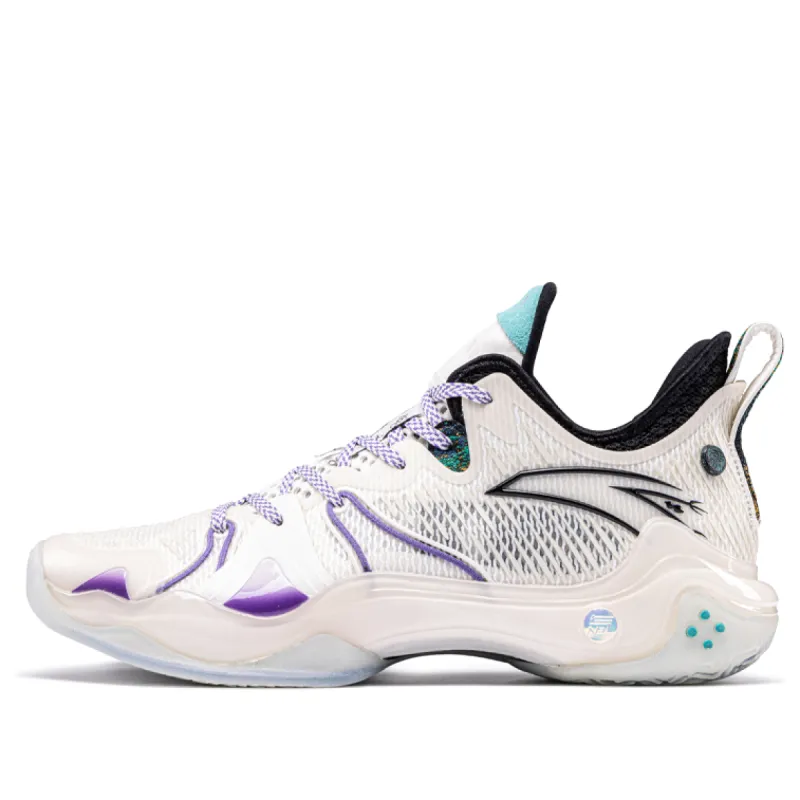 ANTA x Courtman Shock Wave 4 Pro 'White Purple Black' 112241111-6 sold by KicksCrew