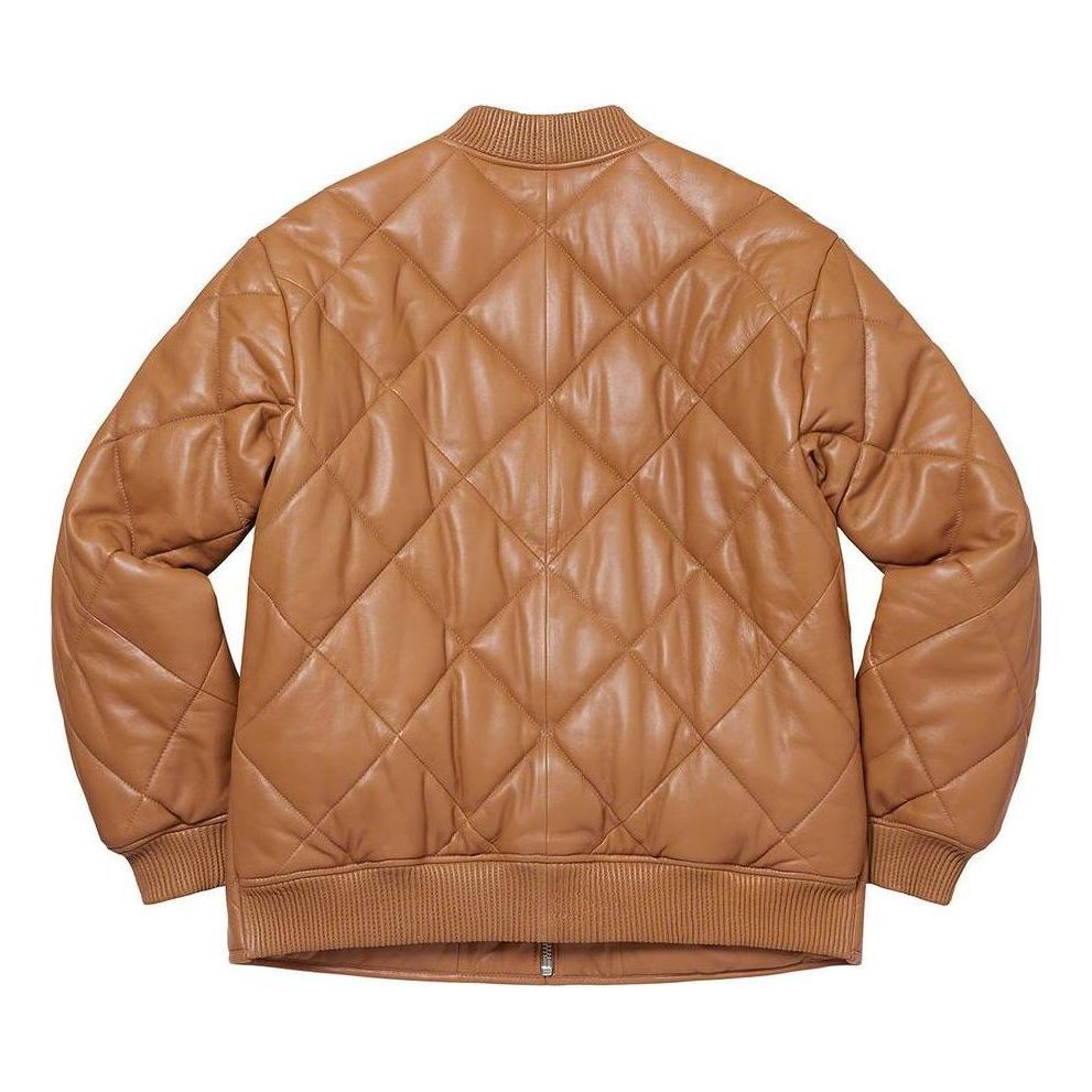 Supreme Quilted Leather Work Jacket 'Brown' SUP-FW22-802 sold by KicksCrew product image thumbnail 2