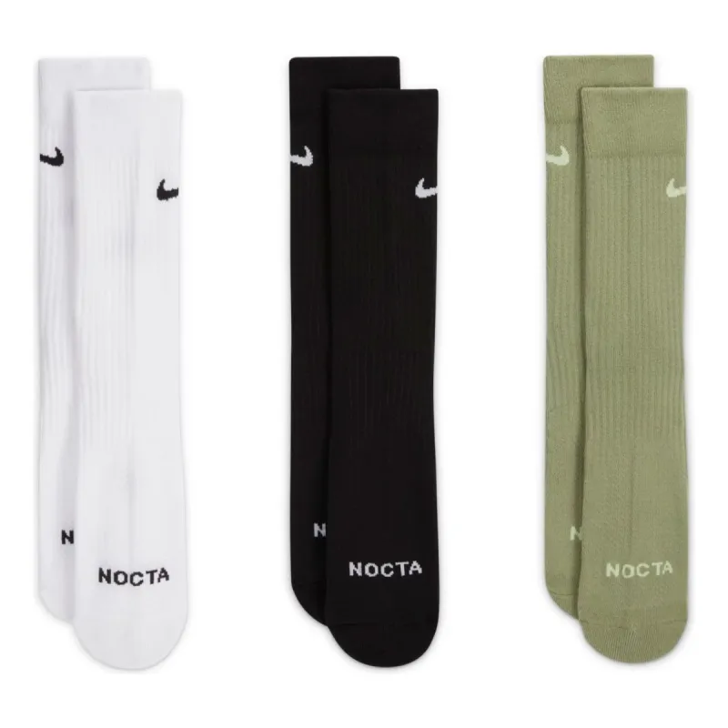 Nike x NOCTA Crew Socks (3 Pairs) 'Multi-Color' DD9240-911 sold by KicksCrew