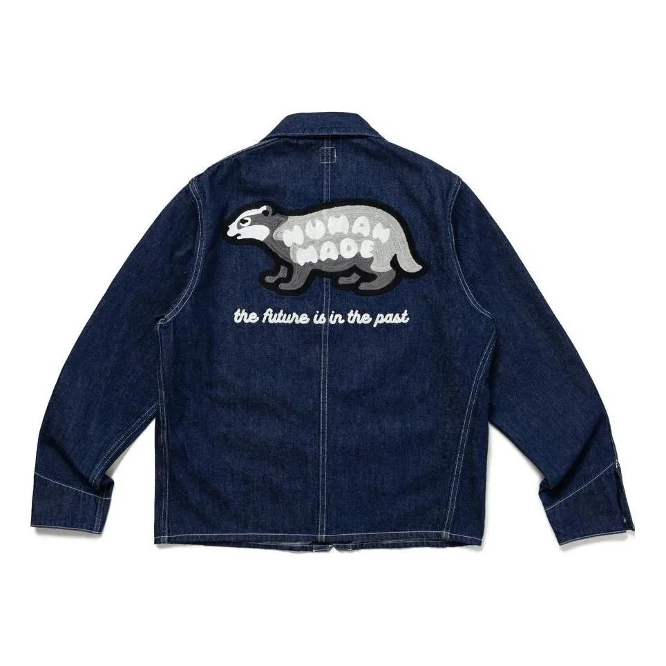 HUMAN MADE Denim Short Coverall Jacket 'Blue' HM26JK007 sold by KicksCrew product image thumbnail 2
