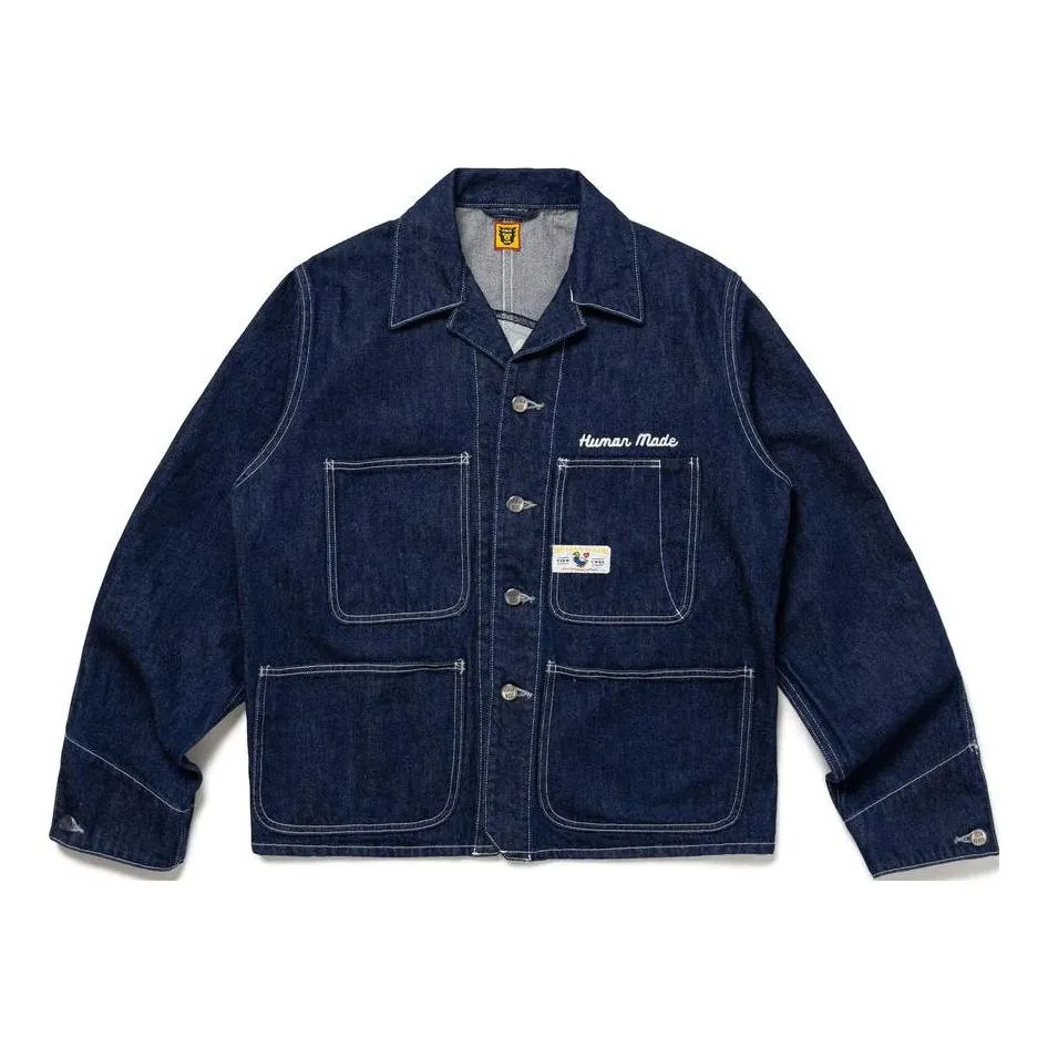 HUMAN MADE Denim Short Coverall Jacket 'Blue' HM26JK007 sold by KicksCrew
