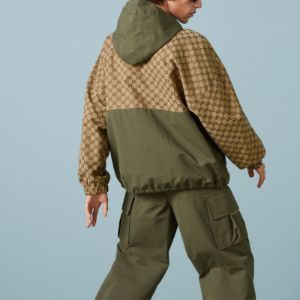 Gucci GG Cotton Canvas Zip Jacket 'Camel Ebony' 742813-Z8BIW-2190 sold by KicksCrew