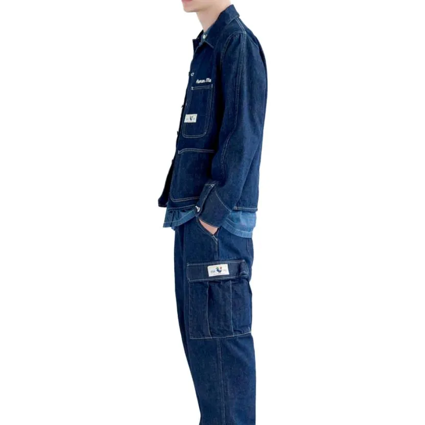 HUMAN MADE Denim Short Coverall Jacket 'Blue' HM26JK007 sold by KicksCrew product image thumbnail 4