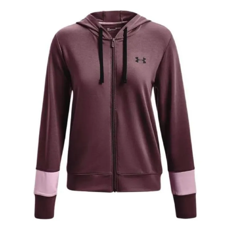 (WMNS) Under Armour Rival Terry Jacket 'Burgundy' 1370941-554 sold by KicksCrew