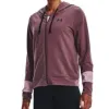 (WMNS) Under Armour Rival Terry Jacket 'Burgundy' 1370941-554 sold by KicksCrew