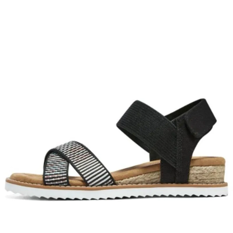 (WMNS) Skechers Desert Kiss Cross Strap Casual Sandal 'Brown Black' 114139-BKMT sold by KicksCrew
