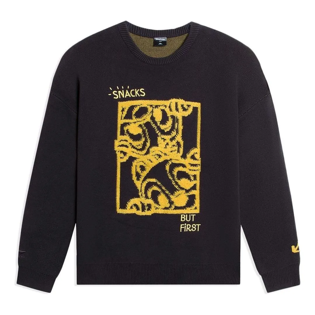 (WMNS) Li-Ning x Disney Graphic Sweaters 'Black Yellow' AMBS156-4 sold by KicksCrew