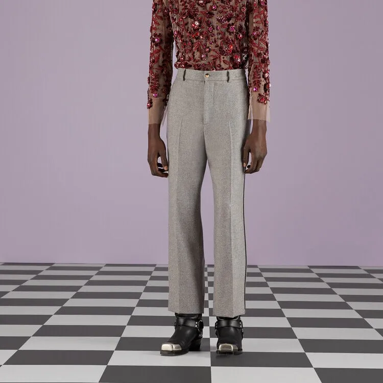 Gucci Light Cashmere Tailored Pant 'Pale Grey' 727451-ZALUD-1099 sold by KicksCrew product image thumbnail 2