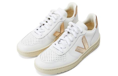 Veja V-10 Lace-Up Sneakers 'White Gold' VX022490 sold by KicksCrew