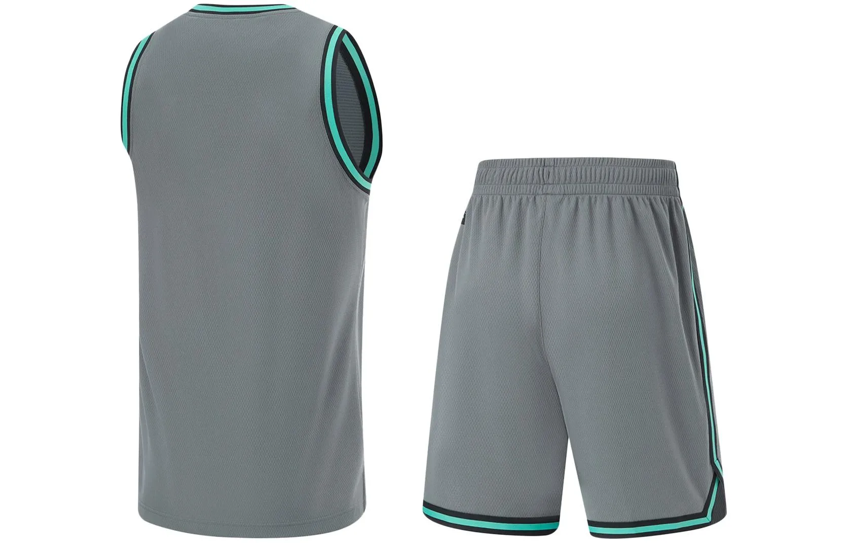 Li-Ning CBA Logo Basketball Suit 'Grey Green' AATU019-8 sold by KicksCrew product image thumbnail 2