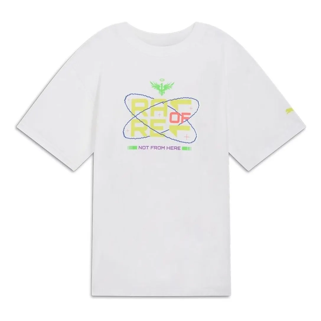 PUMA x Melo Spark Basketball T-shirt 'White' 627742-03 sold by KicksCrew